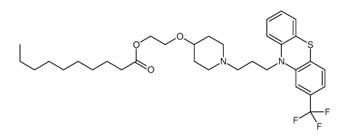 2-[1-[3-[2-(trifluoromethyl)phenothiazin-10-yl]propyl]piperidin-4-yl]oxyethyl decanoate Structure