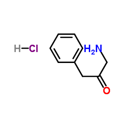 1-Amino-3-phenylacetone hydrochloride (1:1) structure