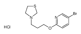 3-[3-(5-bromopyridin-2-yl)oxypropyl]-1,3-thiazolidine,hydrochloride结构式