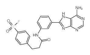 4-[2-[[3-(6-amino-5H-purin-8-yl)phenyl]carbamoyl]ethyl]benzenesulfonyl fluoride picture