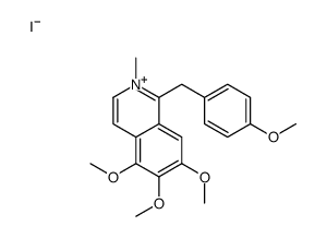 5,6,7-trimethoxy-1-[(4-methoxyphenyl)methyl]-2-methylisoquinolin-2-ium,iodide结构式