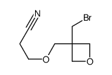 3-[[3-(bromomethyl)oxetan-3-yl]methoxy]propanenitrile Structure