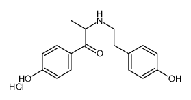 1-Propanone,1-(4-hydroxyphenyl)-2-[[2-(4-hydroxyphenyl)ethyl]amino]-, hydrochloride (1:1) picture