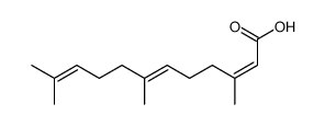 3,7,12-Trimethyl-2,6,10-didecatrienoic acid (farnesyl acid)结构式