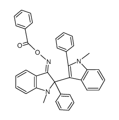 1,1'-dimethyl-2,2'-diphenyl-1,2-dihydro-1'H-[2,3']biindolyl-3-one O-benzoyl-oxime Structure