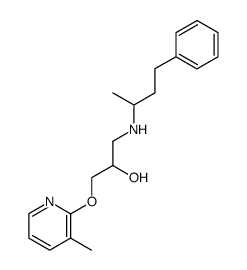 2-[2'-hydroxy-3'-(1-methyl-3-phenyl-propylamino)-propoxy]-3-methyl-pyridine结构式