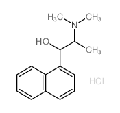 1-Naphthalenemethanol, a-[1-(dimethylamino)ethyl]-,hydrochloride (1:1) structure