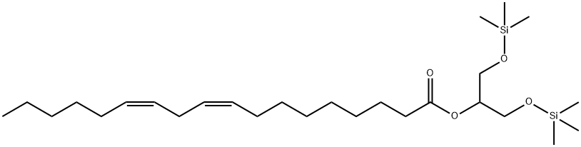 (9Z,12Z)-9,12-Octadecadienoic acid 2-trimethylsilyloxy-1-[(trimethylsilyloxy)methyl]ethyl ester结构式