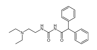 N-(β-Diethylaminoethyl)-N'-(diphenylacetyl)-harnstoff结构式