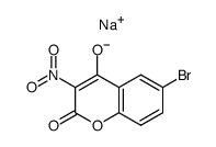 6-Bromo-4-hydroxy-3-nitrocoumarin sodium salt结构式