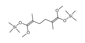 [1,6-dimethoxy-2,5-dimethyl-1,5-hexadien-1,6-diyl bis(oxy)] bis(trimethylsilane) Structure