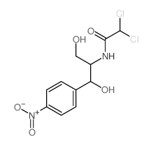2,2-dichloro-N-[1,3-dihydroxy-1-(4-nitrophenyl)propan-2-yl]acetamide structure