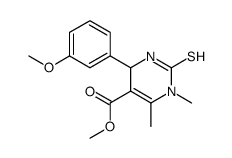 methyl 6-(3-methoxyphenyl)-3,4-dimethyl-2-sulfanylidene-1,6-dihydropyrimidine-5-carboxylate结构式
