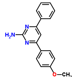 4-(4-Methoxyphenyl)-6-phenyl-2-pyrimidinamine Structure