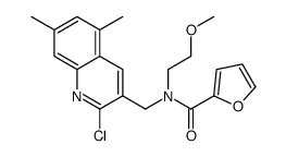 2-Furancarboxamide,N-[(2-chloro-5,7-dimethyl-3-quinolinyl)methyl]-N-(2-methoxyethyl)-(9CI)结构式