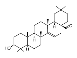 3β-Hydroxy-D-friedoolean-14-en-28-al结构式
