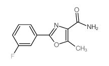 Oxazole-4-carboxamide, 2-(m-fluorophenyl)-5-methyl- Structure