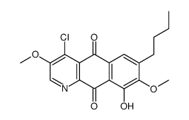7-butyl-4-chloro-9-hydroxy-3,8-dimethoxy-benzo[g]quinoline-5,10-dione Structure