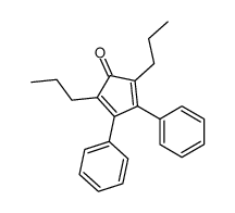 3,4-diphenyl-2,5-dipropylcyclopenta-2,4-dien-1-one Structure