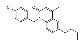 6-butyl-1-[(4-chlorophenyl)methyl]-4-methylquinolin-2-one结构式