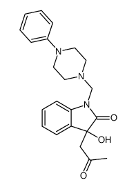 3-hydroxy-3-(2-oxo-propyl)-1-(4-phenyl-piperazin-1-ylmethyl)-1,3-dihydro-indol-2-one结构式