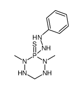 2,4-dimethyl-3-(N'-phenyl-hydrazino)-[1,2,4,5,3]tetrazaphosphinane 3-sulfide Structure