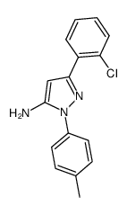 3-(2-CHLOROPHENYL)-1-P-TOLYL-1H-PYRAZOL-5-AMINE结构式