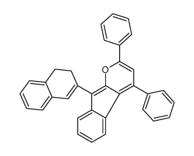 9-(3,4-dihydronaphthalen-2-yl)-2,4-diphenylindeno[2,1-b]pyran结构式