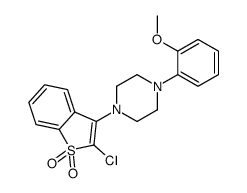 2-chloro-3-[4-(2-methoxyphenyl)piperazin-1-yl]-1-benzothiophene 1,1-dioxide Structure