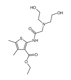 2-{[N,N-bis-(2-hydroxy-ethyl)-glycyl]-amino}-4,5-dimethyl-thiophene-3-carboxylic acid ethyl ester Structure