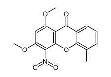 1,3-dimethoxy-5-methyl-4-nitroxanthen-9-one结构式