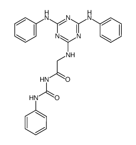 N-(4,6-dianilino-[1,3,5]triazin-2-yl)-glycine phenylcarbamoyl-amide Structure