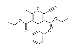 4-(2-chloro-phenyl)-2-cyano-6-methyl-1,4-dihydro-pyridine-3,5-dicarboxylic acid diethyl ester Structure