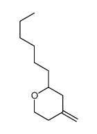 2-hexyl-4-methylideneoxane Structure