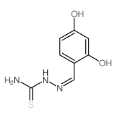 Hydrazinecarbothioamide,2-[(2,4-dihydroxyphenyl)methylene]-结构式