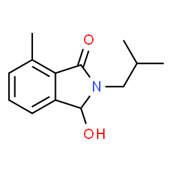 1H-Isoindol-1-one, 2,3-dihydro-3-hydroxy-7-methyl-2-(2-methylpropyl)- (9CI) structure