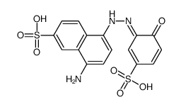 8-amino-5-[2-(6-oxo-3-sulfocyclohexa-2,4-dien-1-ylidene)hydrazinyl]naphthalene-2-sulfonic acid Structure