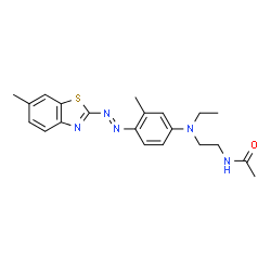 N-[2-[ethyl[3-methyl-4-[(6-methylbenzothiazol-2-yl)azo]phenyl]amino]ethyl]acetamide Structure