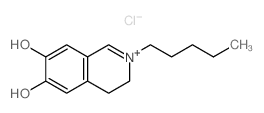 2-pentyl-3,4-dihydroisoquinoline-6,7-diol chloride Structure