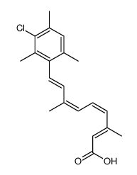 (2Z,4Z,6Z,8Z)-9-(3-chloro-2,4,6-trimethyl-phenyl)-3,7-dimethyl-nona-2, 4,6,8-tetraenoic acid structure