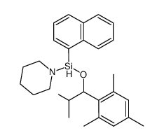 1-{[2-Methyl-1-(2,4,6-trimethyl-phenyl)-propoxy]-naphthalen-1-yl-silanyl}-piperidine结构式