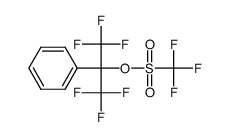 trifluoromethanesulfonic acid 2,2,2-trifluoro-1-phenyl-1-trifluoromethyl-ethyl ester结构式
