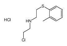 2-chloroethyl-[2-(2-methylphenyl)sulfanylethyl]azanium,chloride Structure