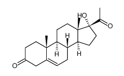 17α-hydroxypregn-5-ene-3,20-dione Structure