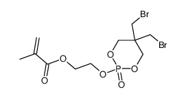 2-(methacryloxyethoxy)-5,5-bis(bromomethyl)-2-oxo-1,3,2-dioxaphosphorinane结构式