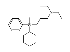 3-(cyclohexyl-methyl-phenylsilyl)-N,N-diethylpropan-1-amine结构式