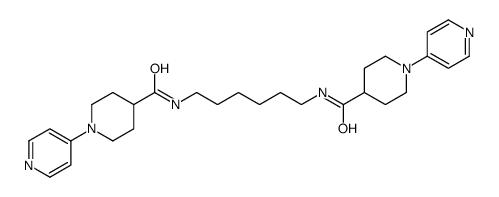 1-pyridin-4-yl-N-[6-[(1-pyridin-4-ylpiperidine-4-carbonyl)amino]hexyl]piperidine-4-carboxamide结构式