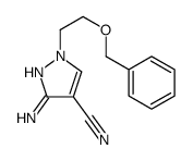 3-amino-1-(2-phenylmethoxyethyl)pyrazole-4-carbonitrile结构式