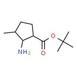 Cyclopentanecarboxylic acid, 2-amino-3-methyl-, 1,1-dimethylethyl ester,结构式