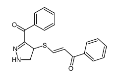 (E)-3-(3-Benzoyl-4,5-dihydro-1H-pyrazol-4-ylsulfanyl)-1-phenyl-propenone Structure